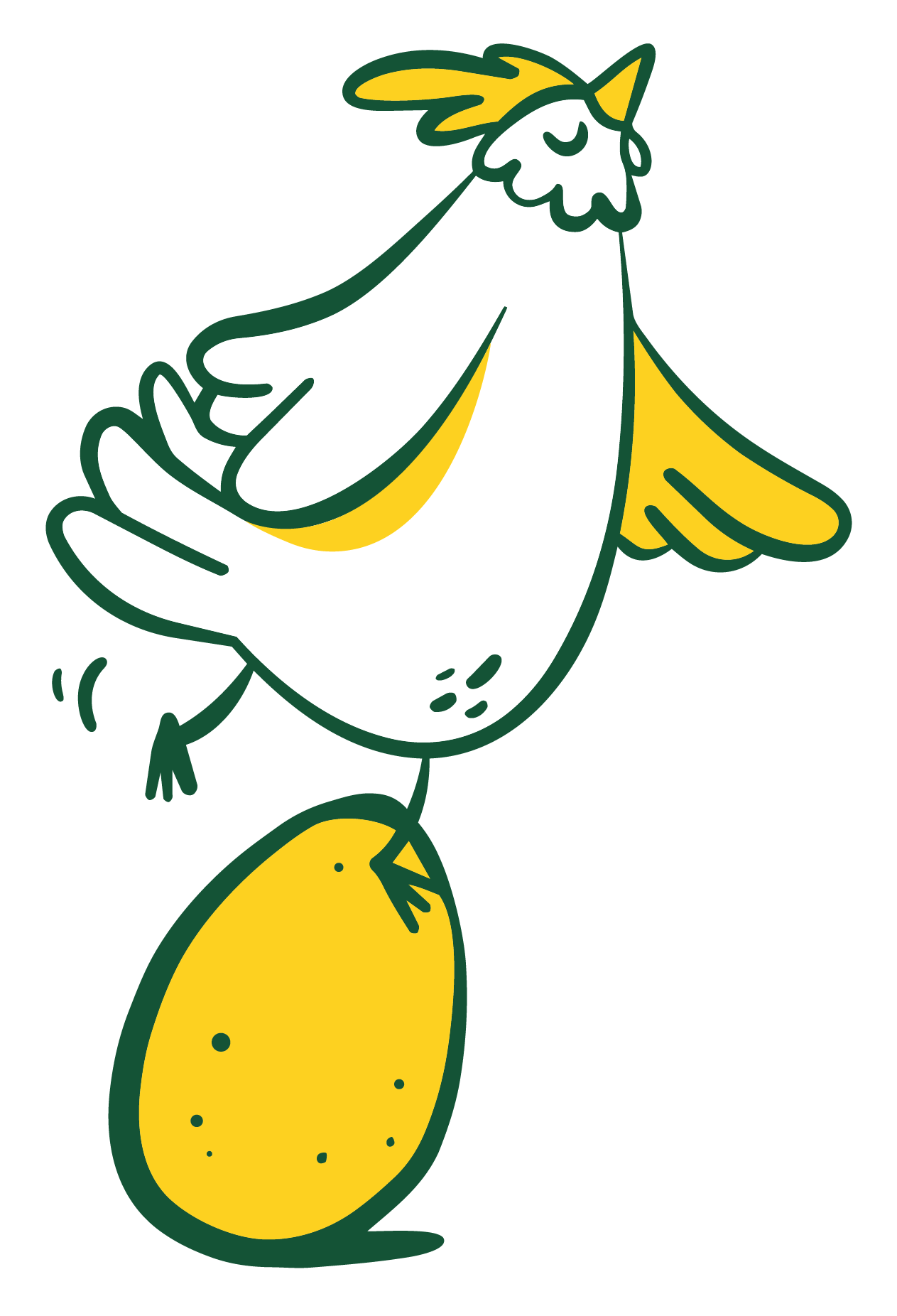 illustration poule sur oeuf